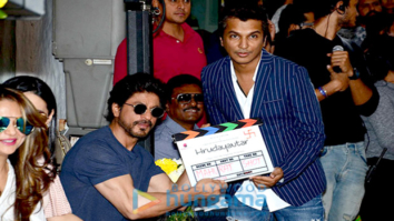 Shah Rukh Khan gives the mahurat clap for Vikram Phadnis’ debut Marathi film Hrudayantar