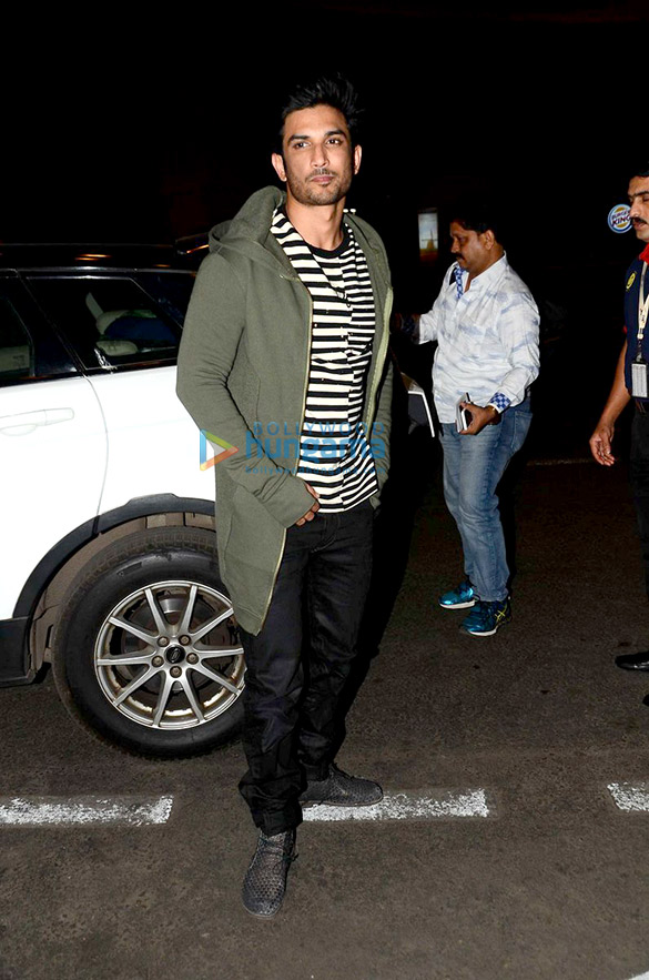 sushant singh rajput and neha dhupia snapped at the airport 3