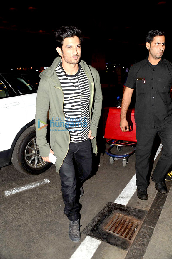 sushant singh rajput and neha dhupia snapped at the airport 5