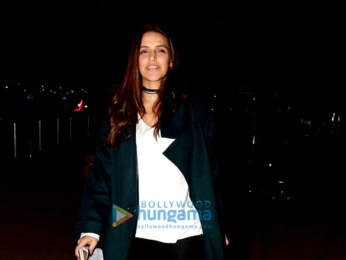 Sushant Singh Rajput and Neha Dhupia snapped at the airport