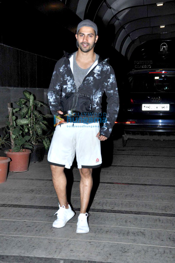 Varun Dhawan snapped outside his gym Varun Dhawan snapped outside his gym