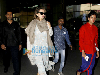 Yuvraj Singh, Hazel Keech & Kangna Ranaut clicked at the airport