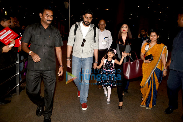 Abhishek Bachchan, Aishwarya Rai Bachchan, Anushka Sharma & Freida Pinto snapped at the airport