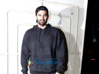 Aditya Roy Kapur & Salim Khan snapped at 'Ok Jaanu' screening