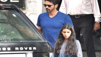 Arjun Rampal snapped with his daughter post lunch at The Korner House