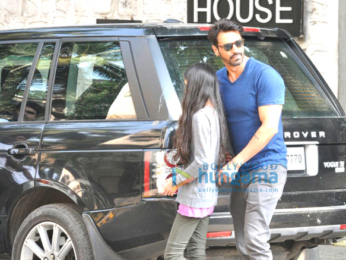 Arjun Rampal snapped with his daughter post lunch at The Korner House