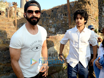 Shahid Kapoor and Ishaan Khatter snapped on the sets of Majid Majidi movie