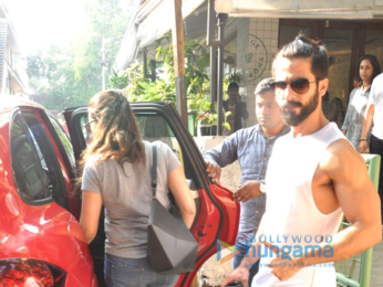 Shahid Kapoor and Mira Rajput snapped post lunch at a restaurant in Bandra