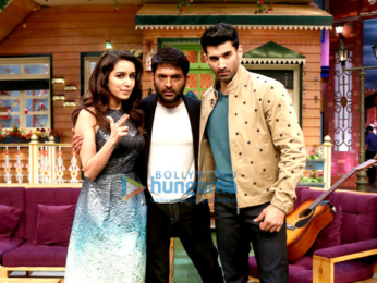 Shraddha Kapoor and Aditya Roy Kapur on the sets of The Kapil Sharma Show