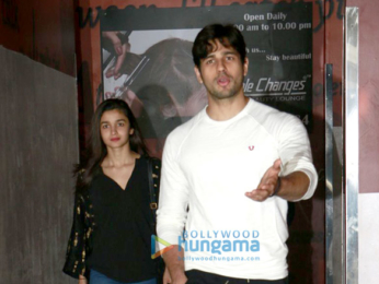 Sidharth Malhotra & Alia Bhatt snapped post a screening of 'Dangal'