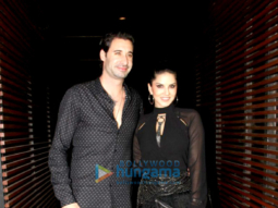 Sunny Leone snapped with Daniel Weber post dinner at Estella, Juhu