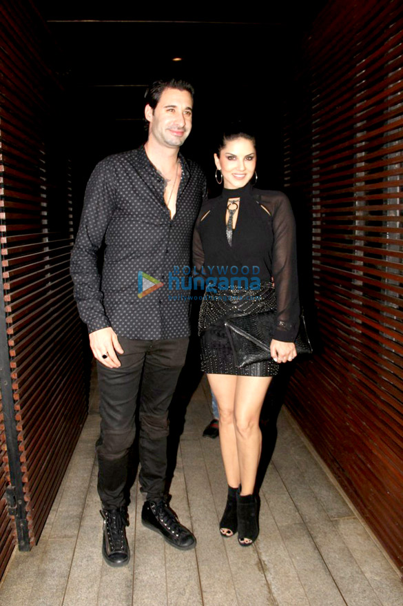 Sunny Leone snapped with Daniel Weber post dinner at Estella, Juhu Sunny Leone snapped with Daniel Weber post dinner at Estella, Juhu
