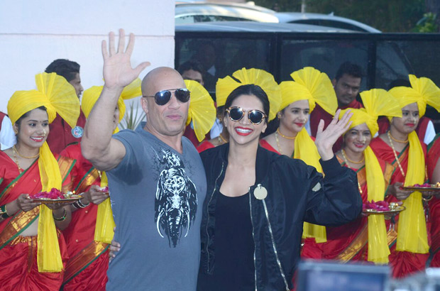 Check out: Vin Diesel and Deepika Padukone arrive in Mumbai to promote xXx:  The Return of Xander Cage : Bollywood News - Bollywood Hungama