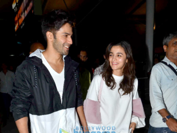 Alia Bhatt & Varun Dhawan return from the promotions of 'Badrinath Ki Dulhania' in Jaipur