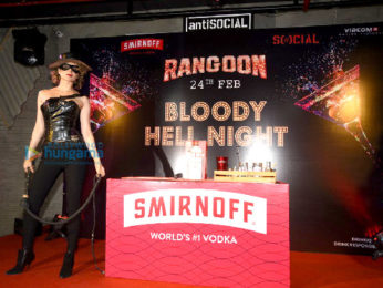 Kangna Ranaut unveils the Bloody Hell cocktail at Rangoon promotions