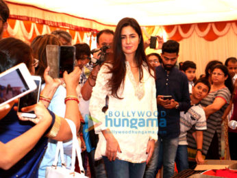 Katrina Kaif graces Saraswati Pooja at Anurag Basu's house