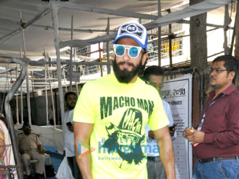 Ranveer Singh casts his vote with his father for the BMC elections in Bandra