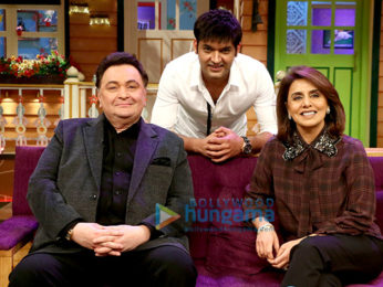 Rishi Kapoor and Neetu Kapoor Singh snapped on sets of The Kapil Sharma Show
