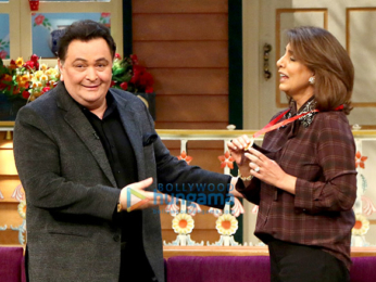 Rishi Kapoor and Neetu Kapoor Singh snapped on sets of The Kapil Sharma Show