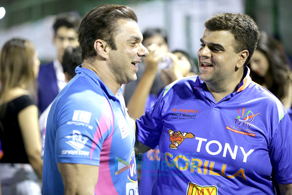 Sohail Khan’s Team Mumbai Heros Vs Tony Gorilla at the Tony Premiere League cricket match