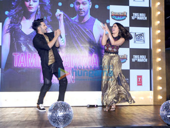 Varun Dhawan and Alia Bhatt at the song launch of 'Tamma tamma'