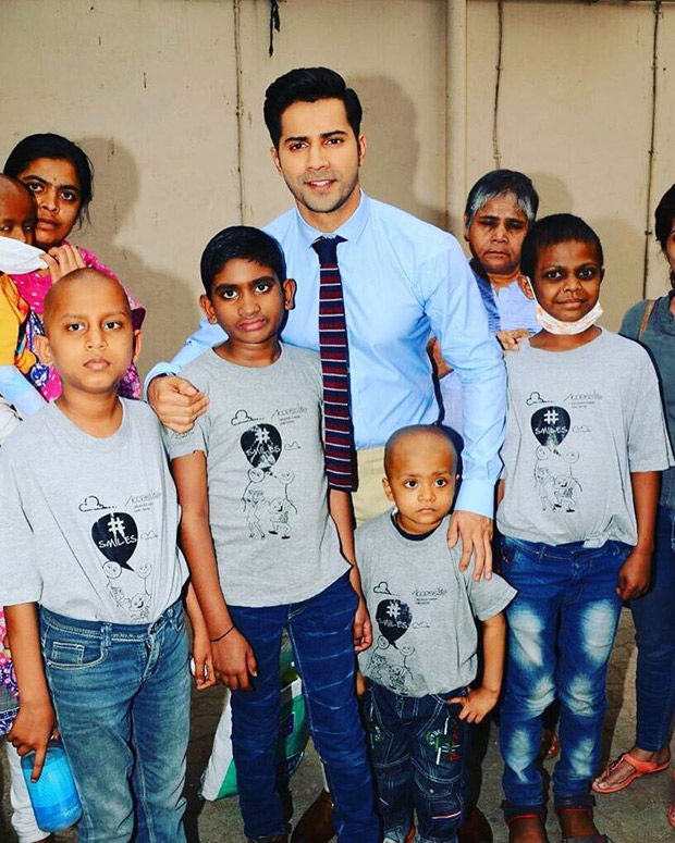 Varun Dhawan meets cancer survivor kids