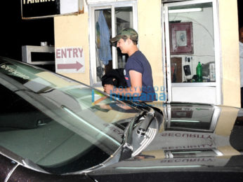 Aarav Kumar snapped with his close friends post a movie screening at PVR Juhu