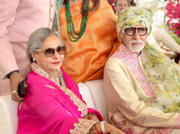 Check out: Amitabh Bachchan and son Abhishek Bachchan look a million bucks at a Anushka Rajan and Abbishek Doshii’s wedding