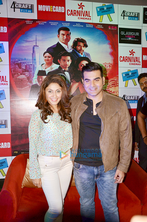 arbaaz khan manjari fadnis promote jeena isi ka naam hai at carnival cinemas rave moti mall in kanpur 1