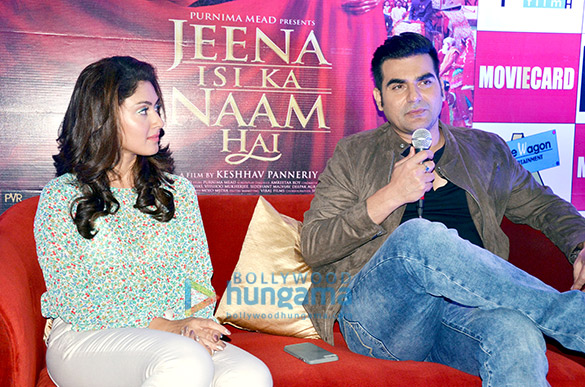 arbaaz khan manjari fadnis promote jeena isi ka naam hai at carnival cinemas rave moti mall in kanpur 5