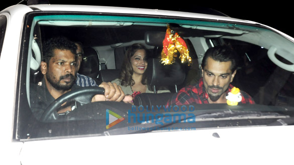 bipasha basu karan singh grover snapped post a movie screening at pvr juhu