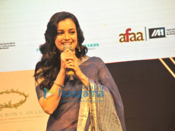 Dia Mirza honoured with the Green Crusader of the year award at the IAA Olive Crown Awards 2017