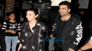 Karan Johar & Alia Bhatt snapped post dinner at Hakkasan