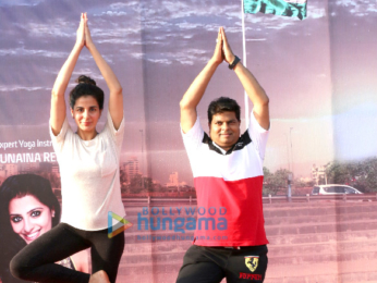 Kirti Kulhari attends an initiative to spread awareness for the benefits of Yoga
