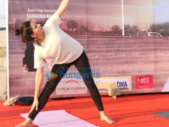 Kirti Kulhari attends an initiative to spread awareness for the benefits of Yoga