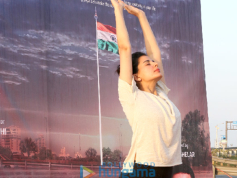 Kirti Kulhari attends an initiative to spread awareness for the benefits of Yoga