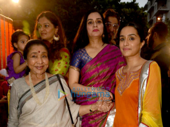 Shraddha Kapoor and family at the inauguration of Pandit Pandharinath Marg in Juhu