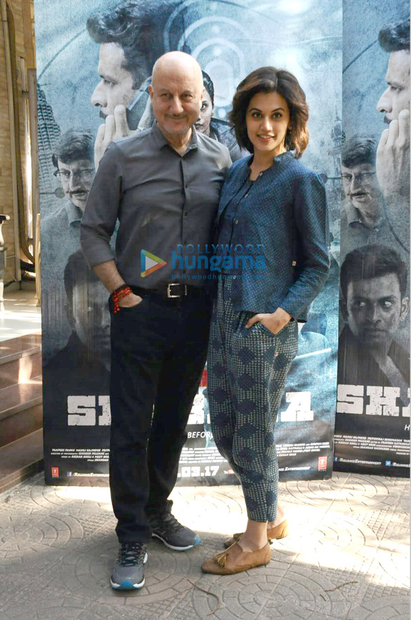Taapsee Pannu and Anupam Kher promote their film Naam Shabana Taapsee Pannu and Anupam Kher promote their film Naam Shabana