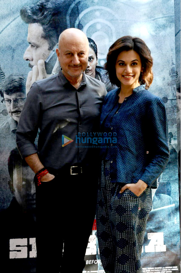 tapsee and anupam kher promote naam shabana 3