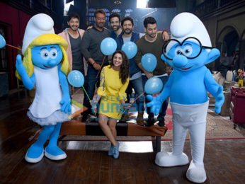 Team of 'Golmaal Again' meet the most loved characters - Brainy Smurf and Smurfette