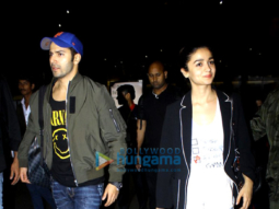 Varun Dhawan and Alia Bhatt return from the promotions of their film Badrinath Ki Dulhania in Kolkata