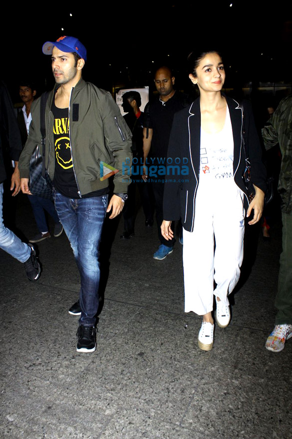 Varun Dhawan and Alia Bhatt return from the promotions of their film Badrinath Ki Dulhania in Kolkata Varun Dhawan and Alia Bhatt return from the promotions of their film Badrinath Ki Dulhania in Kolkata