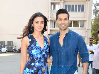 Varun Dhawan & Alia Bhatt snapped at 'Badrinath Ki Dulhania' promotions
