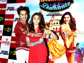 Varun Dhawan and Alia Bhatt at the film promotion of 'Badrinath Ki Dulhania'