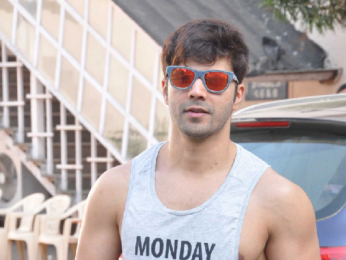 Varun Dhawan snapped at an ad shoot