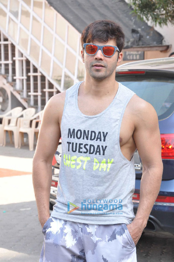 Varun Dhawan snapped at an ad shoot