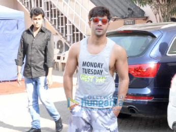Varun Dhawan snapped at an ad shoot