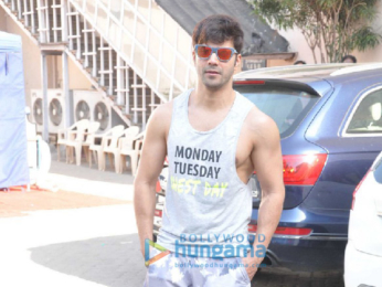 Varun Dhawan snapped at an ad shoot