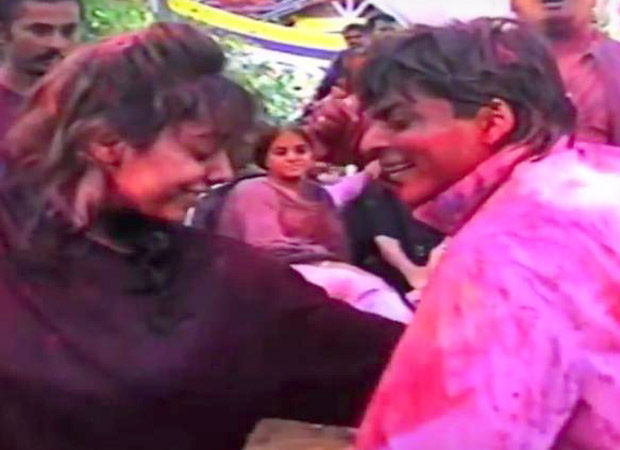 Watch Here's how a FULLY DRENCHED Shah Rukh Khan and Gauri Khan celebrated Holi