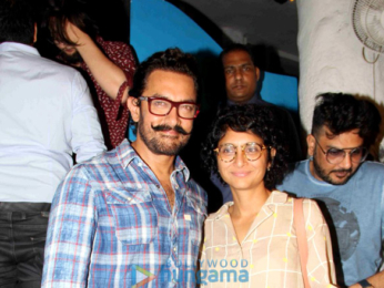 Aamir Khan, Kiran Rao, Fatima Sana Shaikh & Sanya Malhotra snapped post dinner at Olive